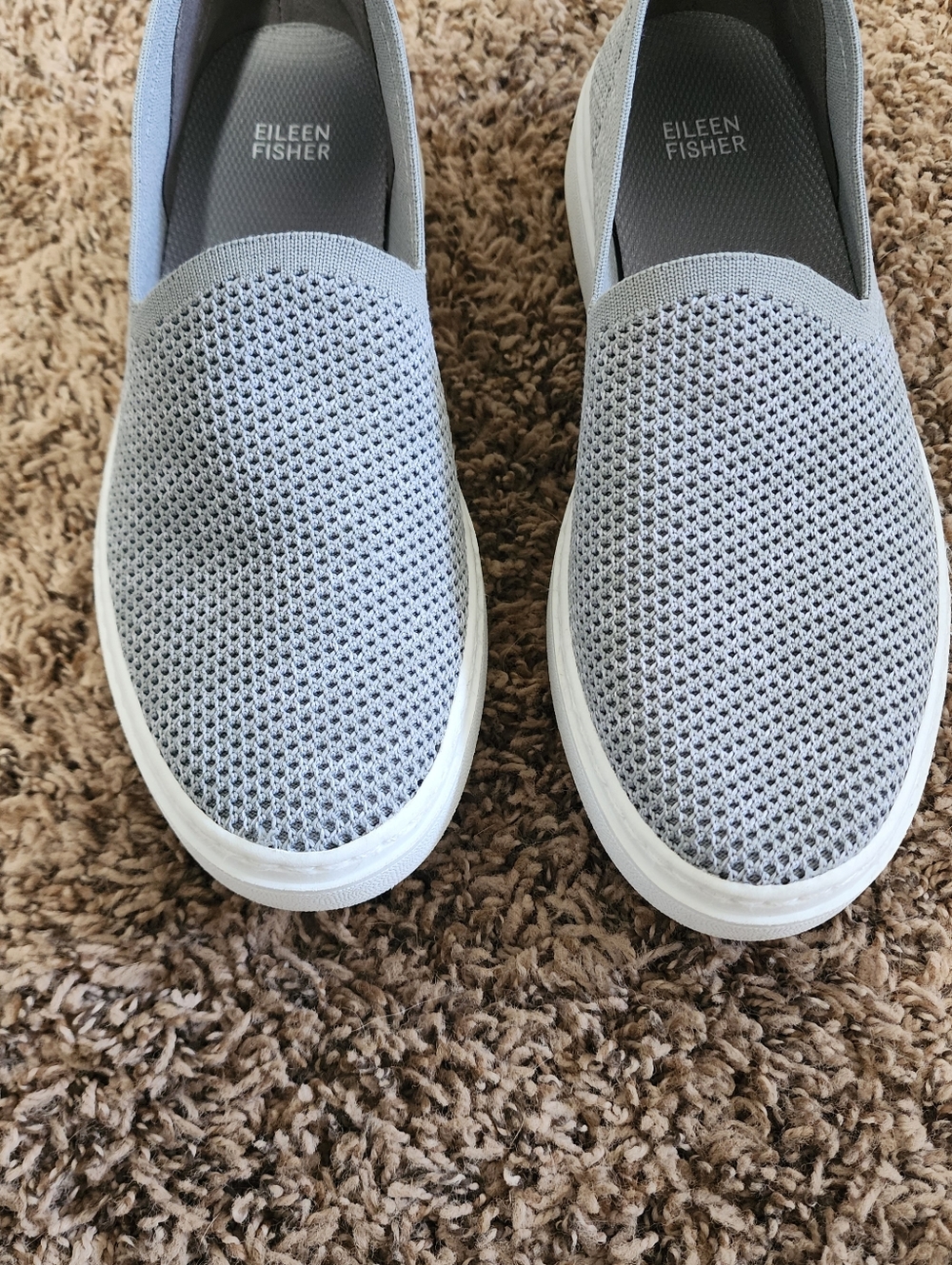 Eileen Fisher Prosper Platform Slip On Sneaker Size 8 Gray Comfy Minimalist - Picture 6 of 11